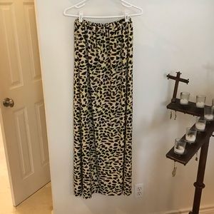 Leopard/ Cheetah Print elastic waistband skirt